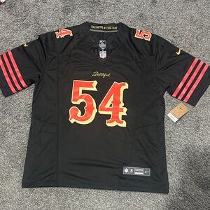 Nike 49ers Warner Black Jersey with Red and Gold Accents